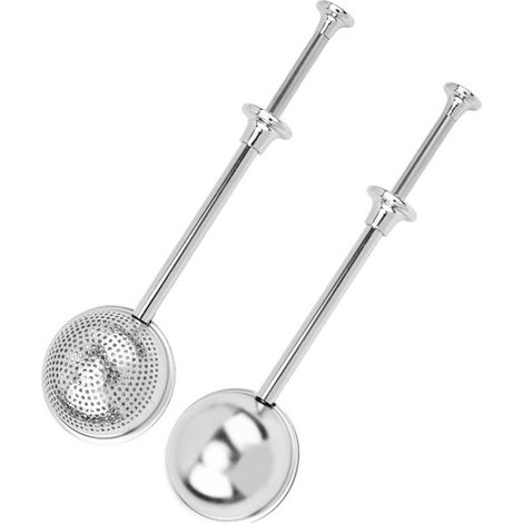 2 piccoli setacci per farina, spargifarina, paletta e spolverino per farina, spolverino per prodotti da forno, maniglia a molla, accessori per la cottura (1/5)