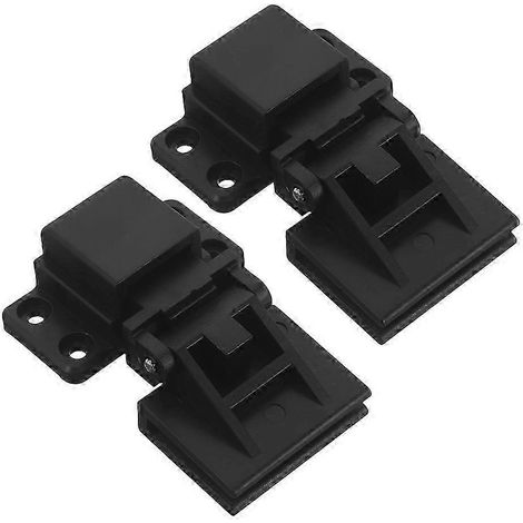 Une paire de charnières noires pour couvercles anti-poussière, compatibles avec les systèmes audio domestiques les couvercles s’ouvrent et se ferment en douceur. (1/5)