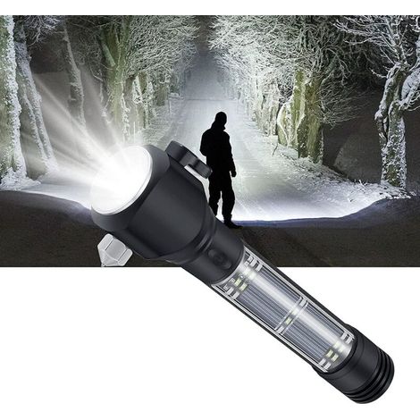 Ultra-powerful LED flashlight with solar charging function, can charge mobile phones