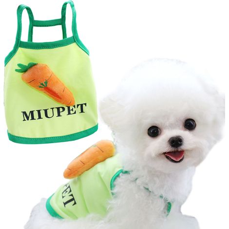 T-shirt en coton respirant pour chien, petit chiot, chat, Poméranie