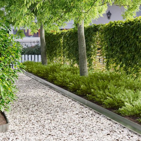 Teenpull – Raseneinfassung 30 pcs 100 x 10 x 8 cm Stahl Silber (1/5)