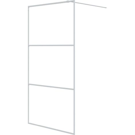 Maison Exclusive - Parete Doccia Walk in Bianca 100x195 cm Vetro Trasparente ESG