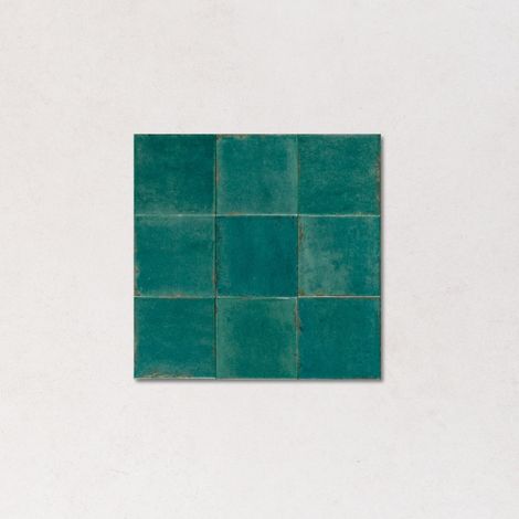 Carrelage Effet Zellige Vert Turquoise NEW LUME 10x10 cm Emerald (1/2)