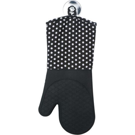 Manique Silicone, Gant de cuisine, noir, Lot de 2 (1/4)