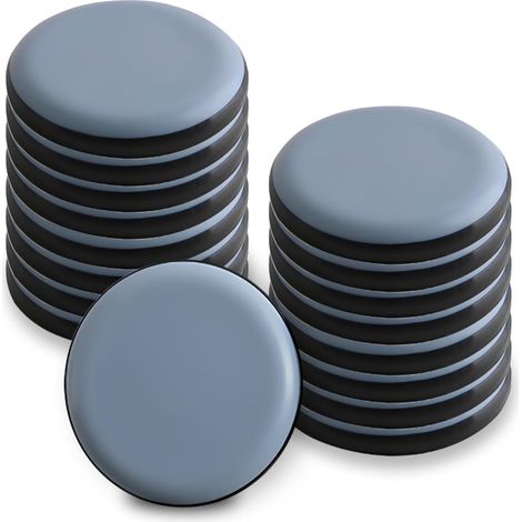 24 Patins Glissants PTFE Téflon pour Meubles Lourds et Chaises Ronds 20 mm Auto Adhésifs Protege Pied de Table Cale Meuble Sol Lisse Parquet Carrelage Réduction Bruit (1/5)