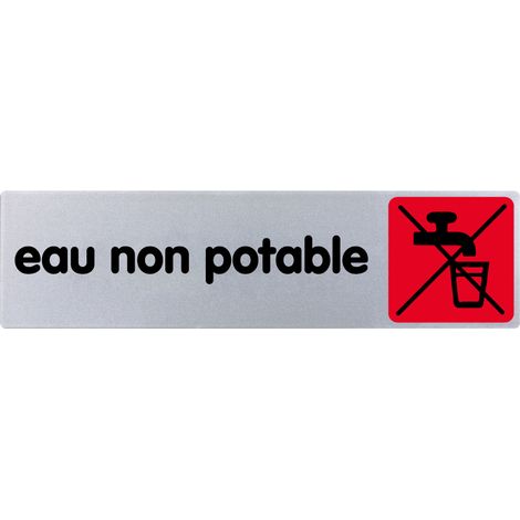 Plaque de porte Eau non potable - couleur 170x45mm - 4032856 (1/2)
