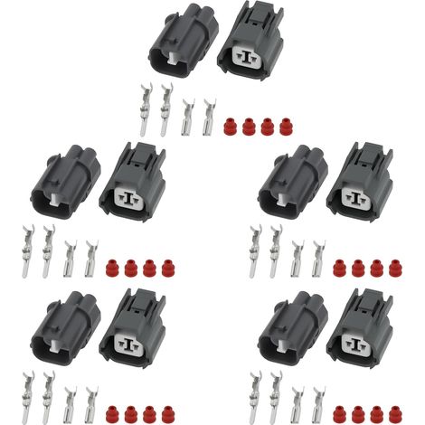 Lot de 5 Connecteurs de Capteur de Klaxon Automobile à 2 Broches 6189-0129 6181-0070 Adaptés à La Plupart des Voitures Et Motos (1/5)