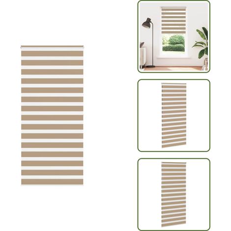 vidaXL Zebrarollo Sandbraun 110x200 cm Stoffbreite 105,9 cm Polyester (1/5)