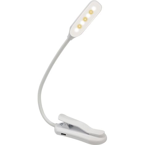 Lampe De Lecture Led Rechargeable - Collier Flexible Et Pince Robuste - Pour Livres Support De Partition Et Voyage - 30 X 4 3 X 2 8 Cm - 1 Piece (1/4)