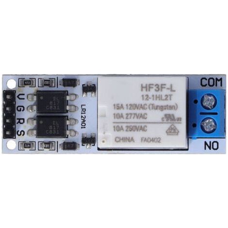 LR12A01 Latching Relay Module, 12V 10A Self-Locking Bistable Switch, Flip Flop Board for Electrical Control (1/5)