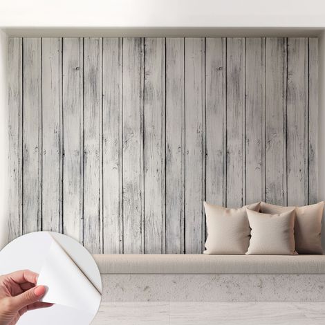 Papier peint autocollant avec imprimé pour cuisine facile à appliquer pour mur a motif Planches de bois 208x146 cm (1/5)