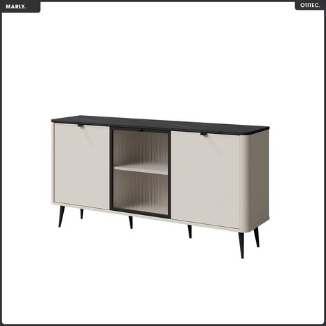 Commode vitrine - L.160 x H.82 x P.40 - MARLY (1/2)