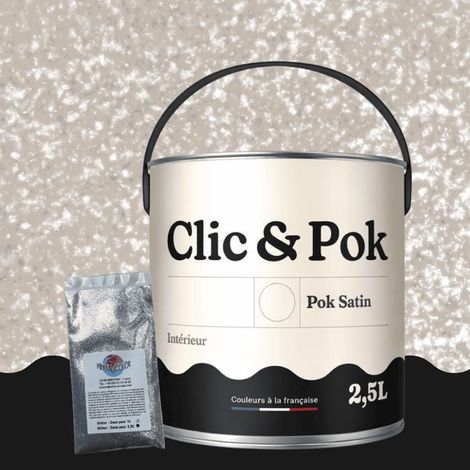 Peinture Effet Pailleté pour Murs & Plafonds - POK PAILLETTE - 2,5L - Lin Médium (1/4)