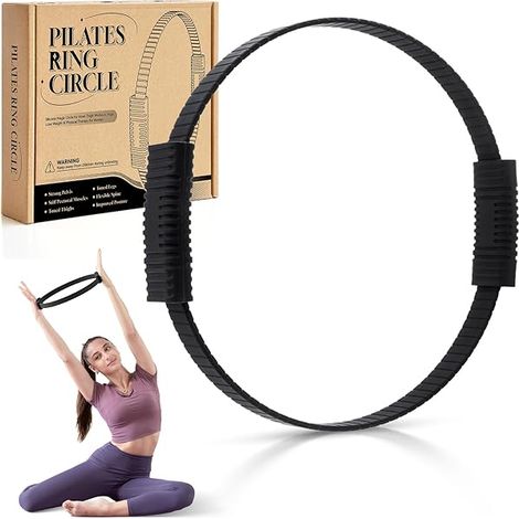 Anneau Pilates - 14 Pouces - Pour Renforcement des Cuisses Intérieures Bras et Abdominaux - Compatible Yoga et Rééducation - 1 Pièce (1/3)