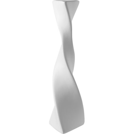 Dekorative Vase – Minimalistische, gedrehte weiße Keramikvase, 41 cm – Perfektes Geschenk für Zuhause oder zur Hochzeit (1/5)