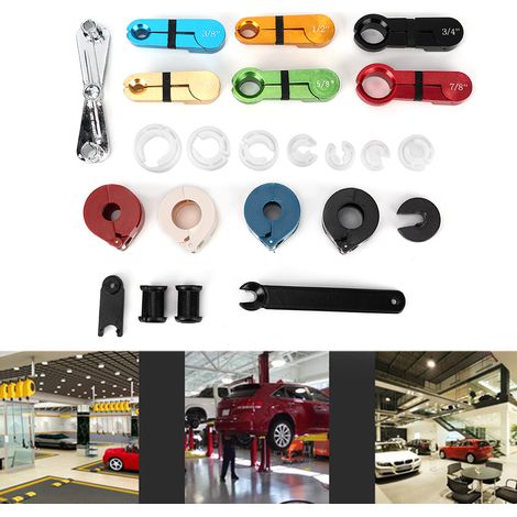 Kit 22 pièces démontage durites auto AC carburant huile outillage réparation véhicule (1/5)