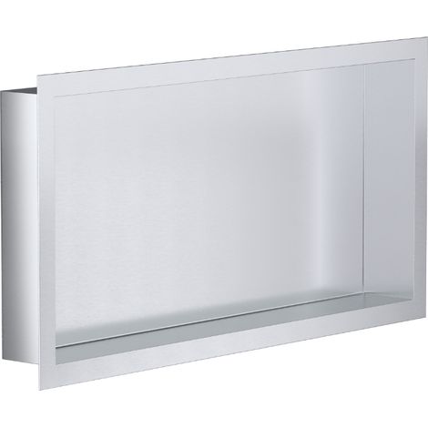 Bc-elec - NHNA306010-SS Niche de douche encastrable inox brossé 30x60x10cm avec rebord de 2cm, niche de salle de bain murale (1/5)