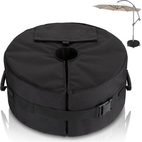 Sac de Poids de Base pour Parasol - Diamètre Réglable Ouverture latérale Poids de La Base du Parasol - Support de Poids de Parasols de Jardin Extérieur pour Patio - Sacs de Sable Jusqu'à 40 kg (1/5)