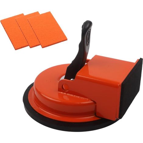 Ventouse pour sol - Outil d'aspiration puissant pour pose de joints de plancher en bois avec 3 coussinets - Orange