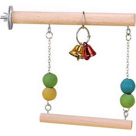 Hängematte und Kletterbrücke aus Holz für Vögel, Kletterdekoration, Schaukel