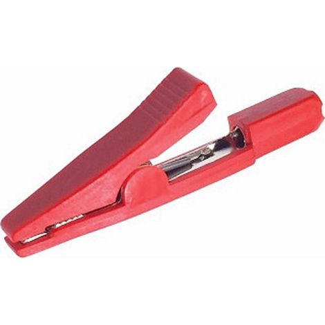 Isolierte Krokodilklemme mit 2mm Bananenstecker 2mm ROT