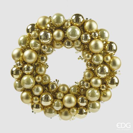 EDG Enzo De Gasperi Corona Natale Pallemix X67 D 39 Cm Gold