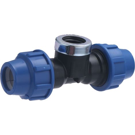 Noyon & Thiebault – Té femelle plastique pour tuyau polyéthylène Ø20 – Sortie centrale femelle 1/2 – Raccord PE pour circuit d'alimentation en eau – Étanchéité parfaite (1/5)