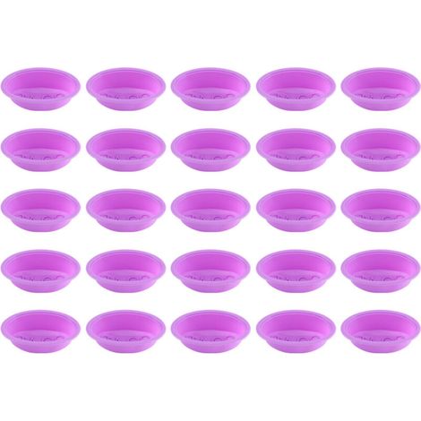 25 moules à savon en silicone faits main, multifonctionnels, pour bougies, gâteaux et pâtisseries (violet) (1/5)