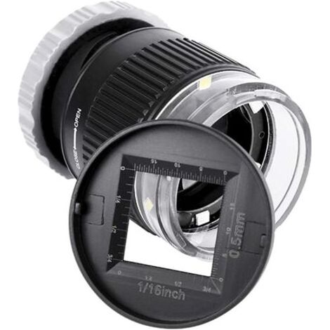 Loupe - 30x - 3 LED + 3 UV - Pour Vérification Billets Banque - Poche - Verre Optique Double Couche - Métal - Noir - 47x47x51 mm - 90 g (1/5)