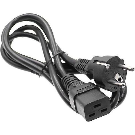 Iec 320 C19 vers Eu Schuko 2 broches cordon pour UPS Pdu, Connecté à C19 Ac câble adaptateur plomb prise ue (1/5)