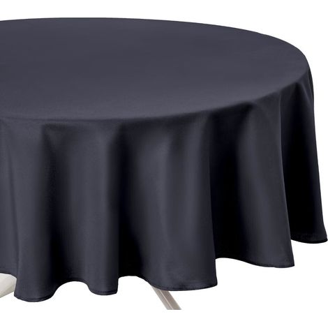 Nappe ronde anti tache 180 cm Couleurs ardoise (1/3)