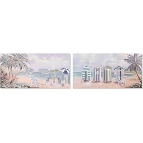 Tabella - CASA ESPRIT - Spiaggia mediterranea - 120 x 60 cm - Multicolore - 2 unità
