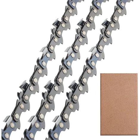 Chaîne de tronçonneuse 35cm – Pas 3/8'LP – Jauge 1,1mm – 50 maillons – Faible rebond pour Stihl 009-023 MS170-210 (1/4)