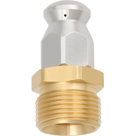 1 buse mâle M22 pour nettoyage des canalisations, trou de 14 mm en acier inoxydable, buse de rinçage et de débouchage (1/5)