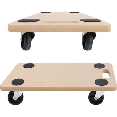 AUFUN Lot de 2 Rouleaux de Transport Antidérapants 58 x 29 cm, pour Déménagements et Ateliers, avec Patins en Caoutchouc, Rouleur de Meubles pour Assistance au Transport Intérieur et Extérieur (1/5)