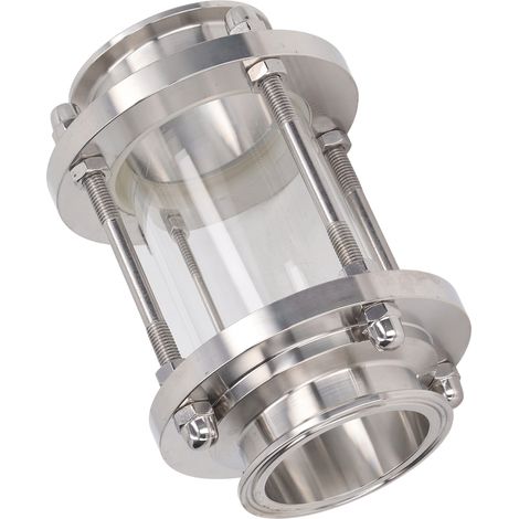 Voyant de niveau en ligne en acier inoxydable à flux droit avec extrémité à pince pour huile/air 57 mm / 2,24 po (1/5)
