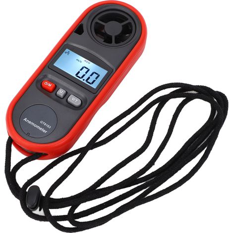 Anemometer Handheld Outdoor Cordless HVAC Digital Wind Speed Meter Temperature Humidity Gauge for Kite Flying Surfing (1/5)