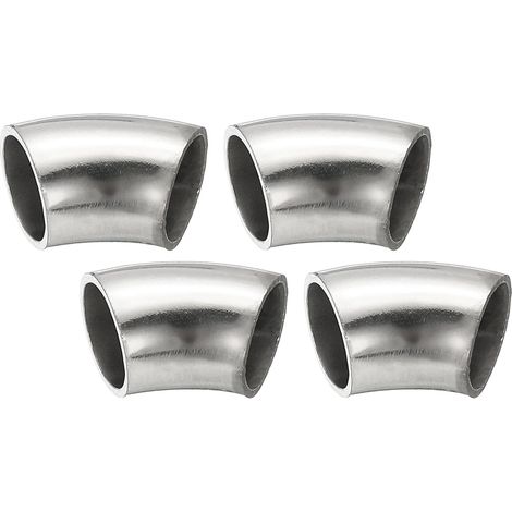 4pcs Coude À 45 Degrés Avec Mandrin, 60mm Diamètre Extérieur Acier D'Échappement Raccord De Tuyauterie Inoxydable 304 Pour Tuyau - 16mm (1/5)