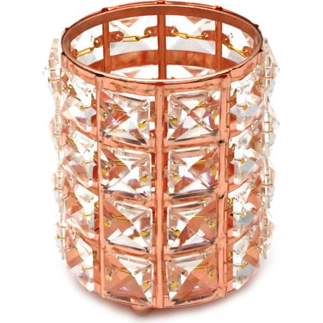 Porte-Pinceaux - Organisateur Cosmétique En Cristal - Pour Coiffeuse Salle De Bain Bureau - 12 x 8 x 8 cm - 1 Pièce (1/5)