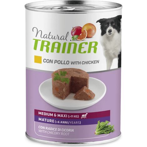 Umido Cane Natural Trainer Medium Maxi Matury 400gr Pollo (1/2)