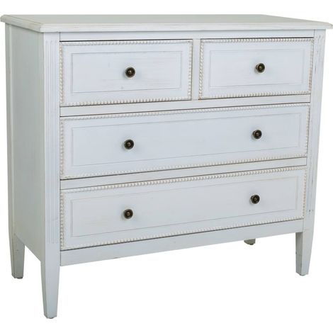 Cómoda de madera gris 85x36x75 cm