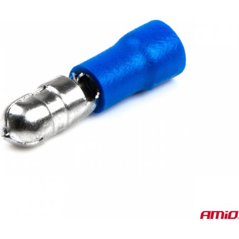 Connecteurs cylindriques mâles isolés 5 mm² (1,5-0,25 mm²) 15 A (lot de 10) amio-03074 (1/3)