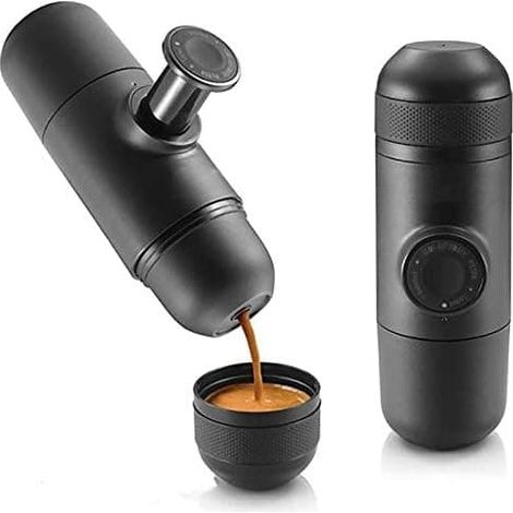 Machine à expresso portable, mini cafetière manuelle, compatible avec capsules et café moulu (1/5)
