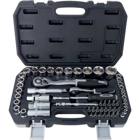 Accessoires et embouts pour douilles 1/4" et 1/2", coffret de 60 pièces 95590 MAURER PLUS (1/3)