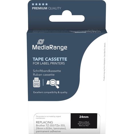 MEDIARANGE Schriftband MRBTZ355, ersetzt Brother TZ-355/TZe-355 (1/2)