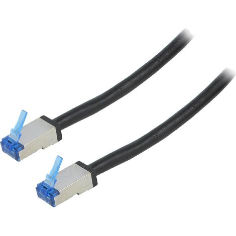 Cable reseau RJ45 male S-FTP Cat 6a noir - 15m
