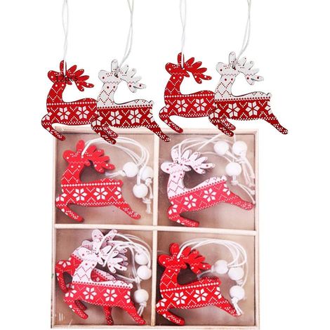 Ornement De Noel En Bois - Disque Circulaire Naturel Avec Trou Prépercé - Décoration Arbre De Noel Fenêtre Cheminée - Lot De 12 Pièces (1/5)