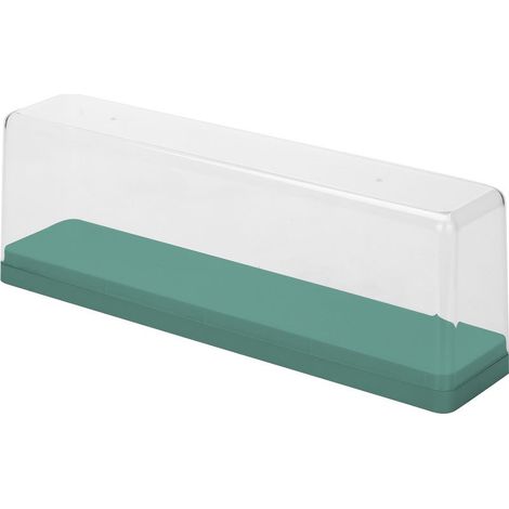 [BOITE DE STOCKAGE ET DE PRESENTATION] Boîte vitrine 1 pièce pour figurines et objets de collection, étui anti-poussière et anti-humidité, compact et en vert (1/5)