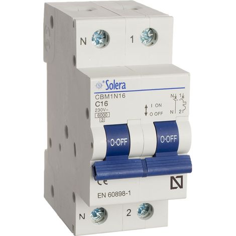 Magnetotermico solera 1 polo+neutro 10a (retractilado) cbm1n10 (1/2)