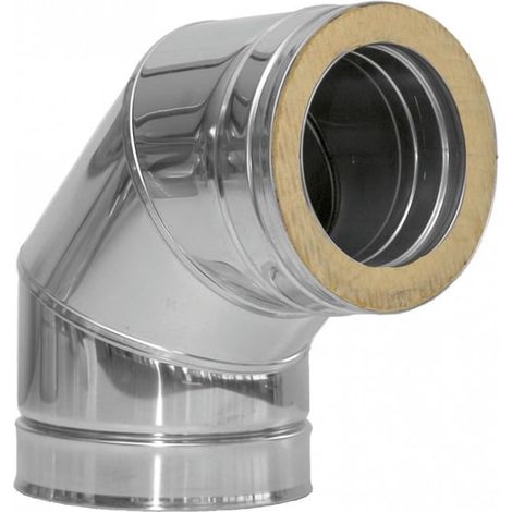 GOMITO DOPPIA PARETE A 90 ° EE 80/130 mm